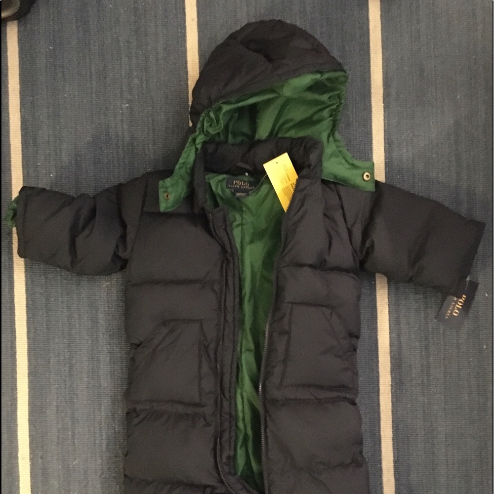 Ralph Lauren Baby boy 9m Navy down quilted bunting